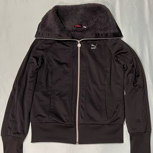 Puma Sherpa Lined Zip-Up Black Fleece Jacket